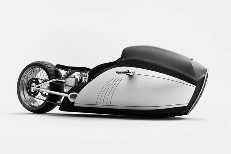 BMW K75 をカスタムした流線型バイク “Alpha”