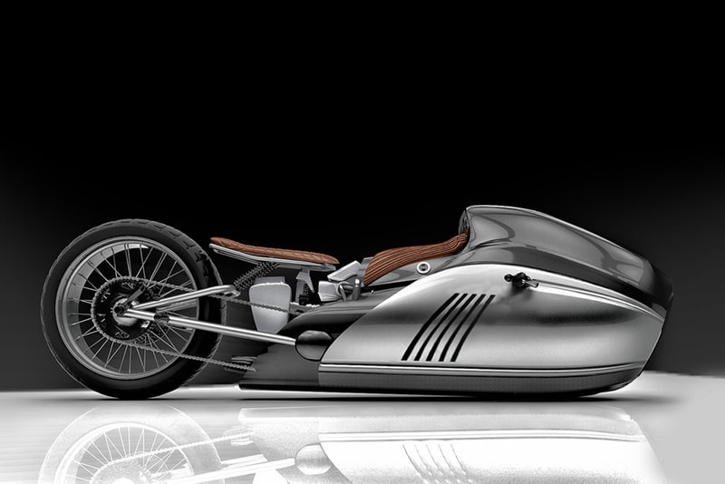 BMW K75 をカスタムした流線型バイク “Alpha”