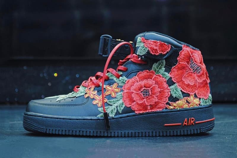 カスタム仕様の Nike Air Force 1 "Flowerbomb"