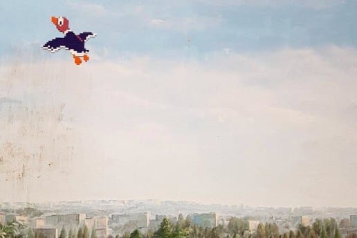 インベーダーがフランスにある新作 “Duck Hunt” のモザイクを公開