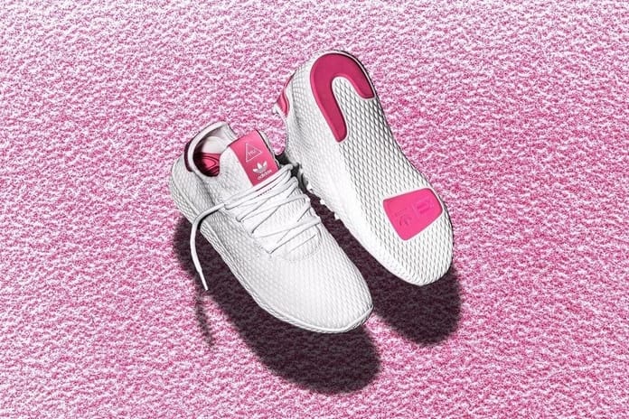Pharrell と adidas Originals の新作 Human Race はホワイト/ピンクのフレッシュな仕上がり