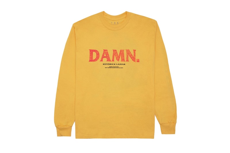 Kendrick Lamar の最新アルバム『DAMN.』オリジナルアパレルアイテムの数々をチェック