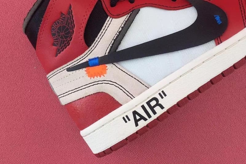 OFF-WHITE™ x Air Jordan 1 にクローズアップ