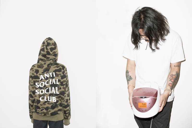 ニーク・ラークから届いたAnti Social Social Club x BAPE®のルックブック