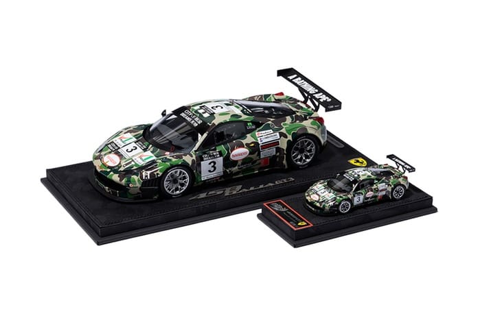 BAPE® x Tarmac Works による Ferrari 458 GT3 のコラボモデルカー第2弾が登場