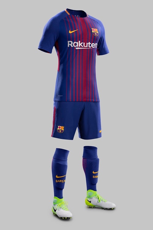 FCバルセロナが楽天の名がフロントに記された新ユニフォームを発表