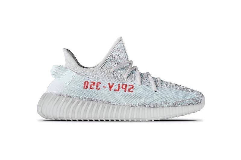 YEEZY BOOST 350 V2 Blue Tint  Grey Three  High Resolution Red
