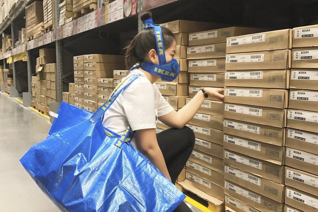 スニーカーマスクデザイナー　ツィジュン・ウォン IKEA ショッピングバッグ　フェイスマスク