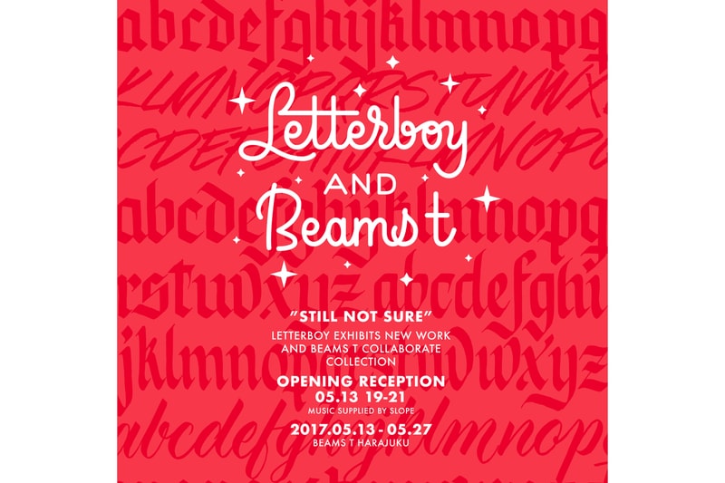 カリグラフィーアーティスト Letterboy が Beams T にて個展とコラボアイテムを発表