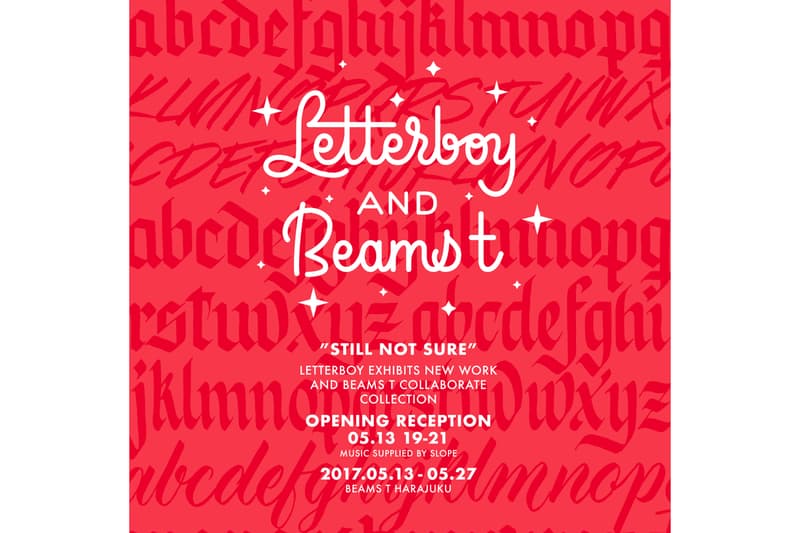 カリグラフィーアーティスト Letterboy が Beams T にて個展とコラボアイテムを発表