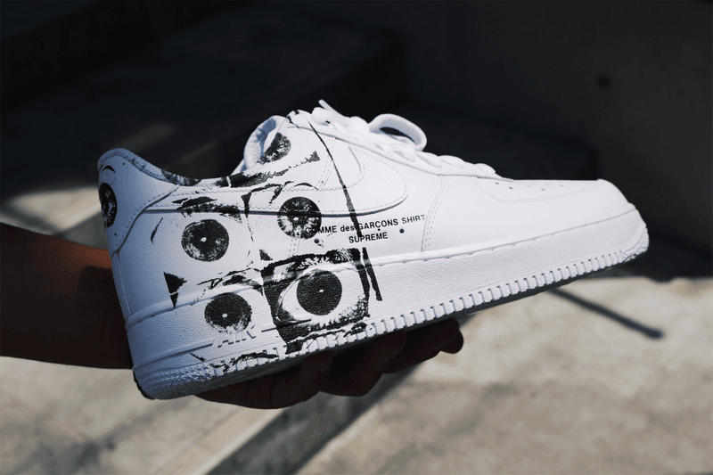 Supreme x COMME des GARÇONS SHIRT x Nike コラボ Air Force 1 の東京ローンチの様子をお届け