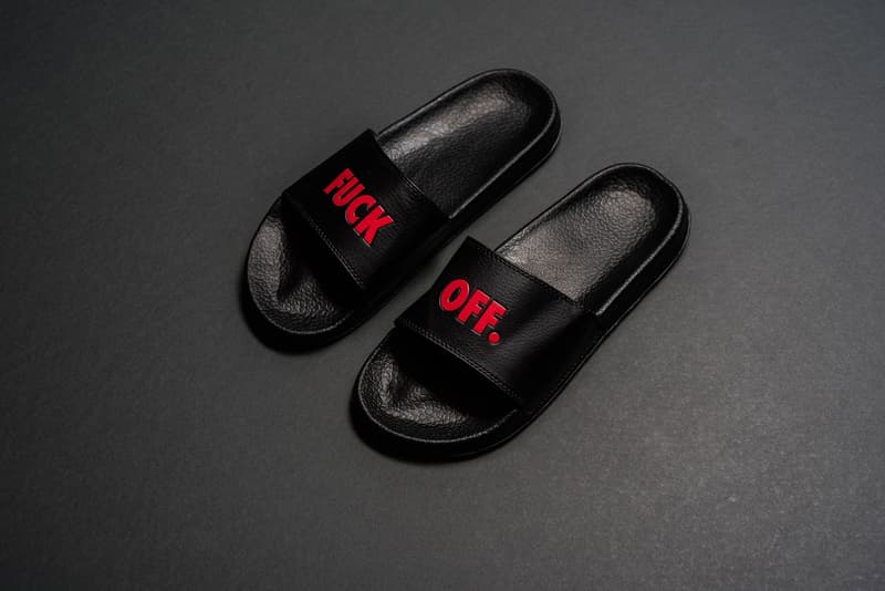 Raised by Wolves  “FUCK OFF” スライドサンダル