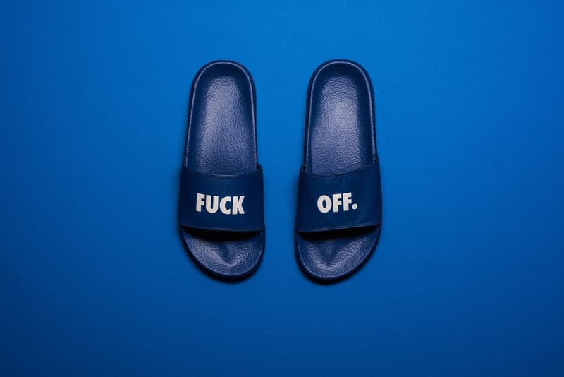 Raised by Wolves  “FUCK OFF” スライドサンダル