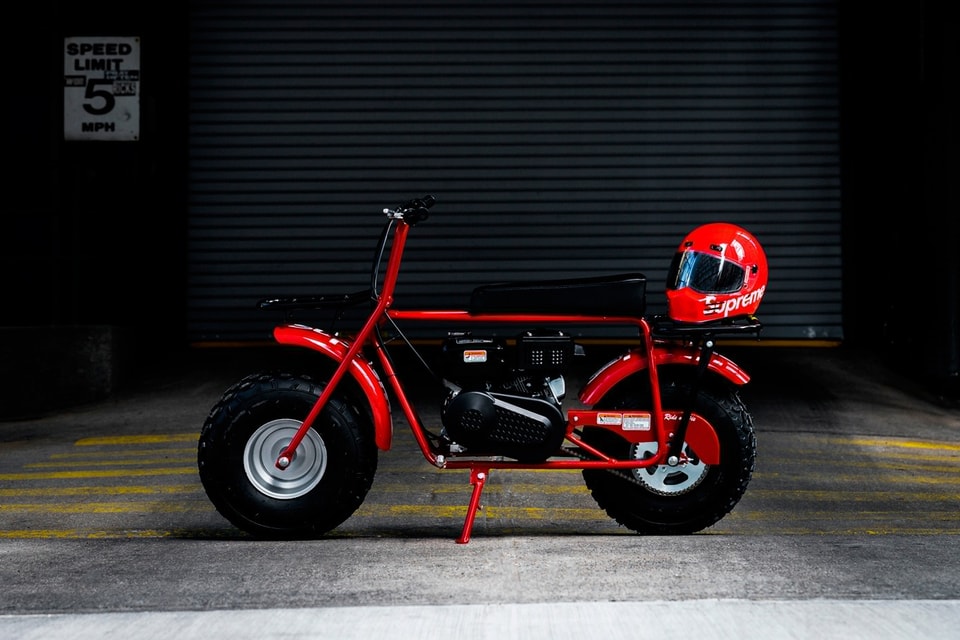 発売前の Supreme x Coleman コラボミニバイクにクローズアップ 