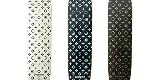 ルイ・ヴィトンにインスパイアされたシュプリームのスケートデッキが約  