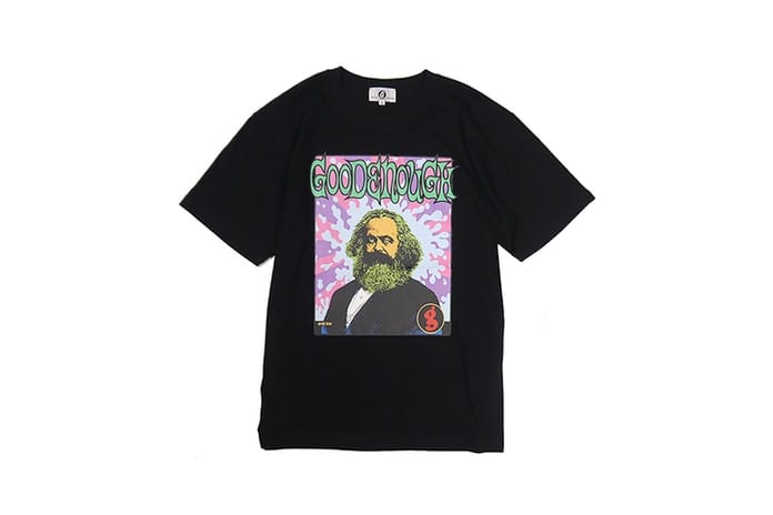 藤原ヒロシと SK8THING が手がける GOODENOUGH から “Karl Marx on Acid” Tシャツが登場