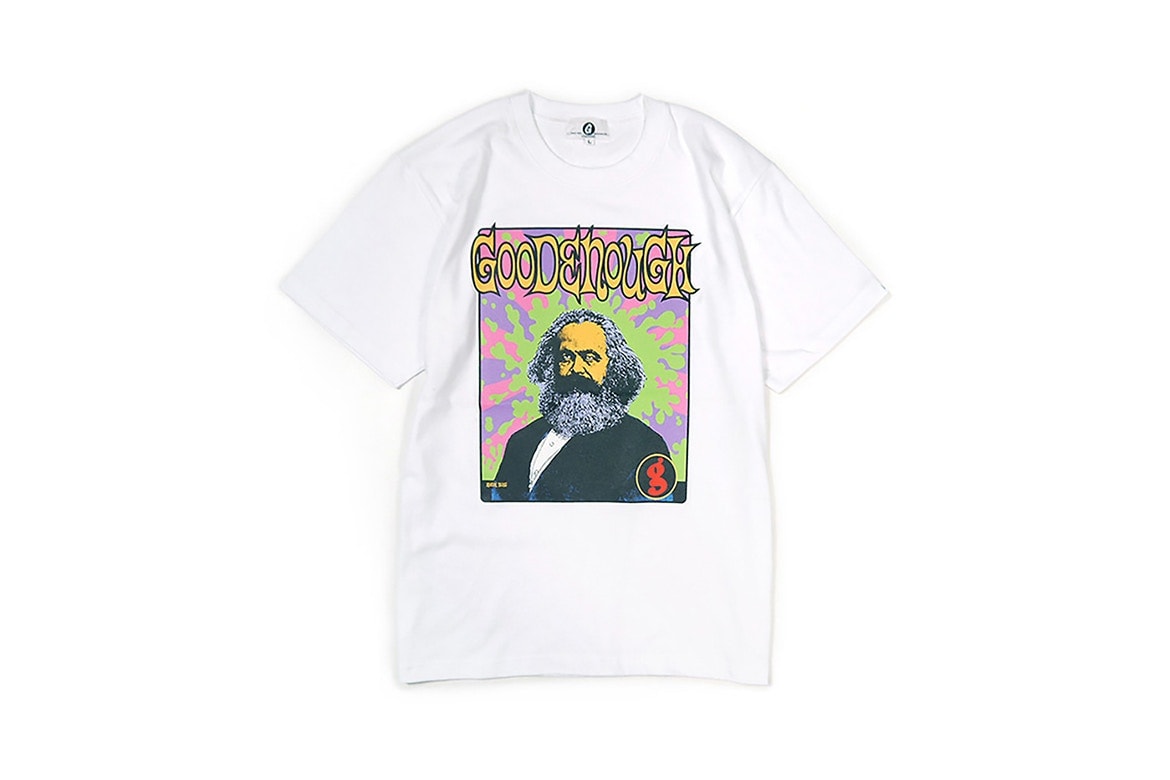藤原ヒロシ SK8THING  GOODENOUGH  “Karl Marx on Acid” ポップ Tシャツ