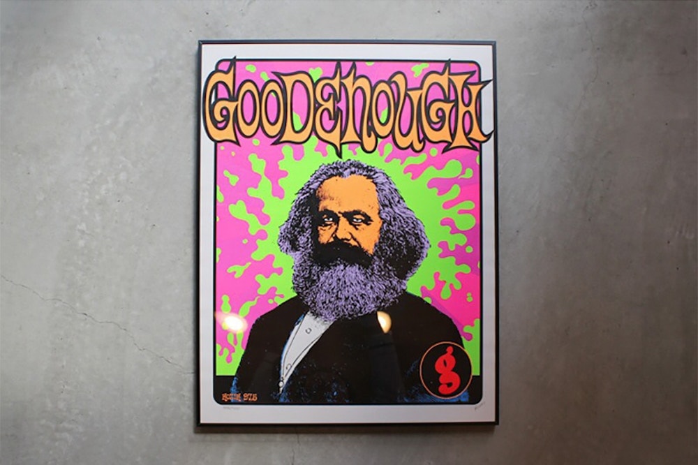 藤原ヒロシ SK8THING  GOODENOUGH  “Karl Marx on Acid” ポップ Tシャツ
