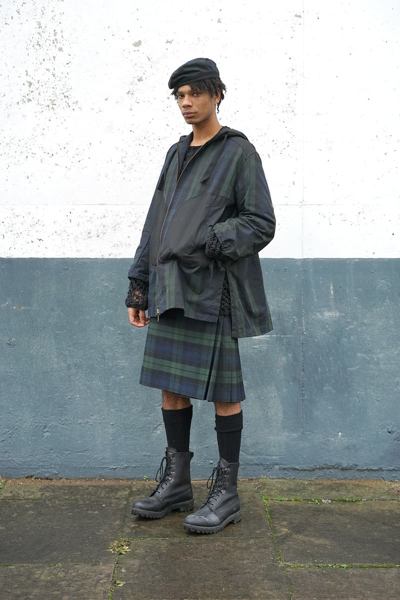 伝統的なスコットランド産の素材を使用した Nicholas Daley 2017年秋冬コレクション “Blackwatch” black blackwatch scottish kilt