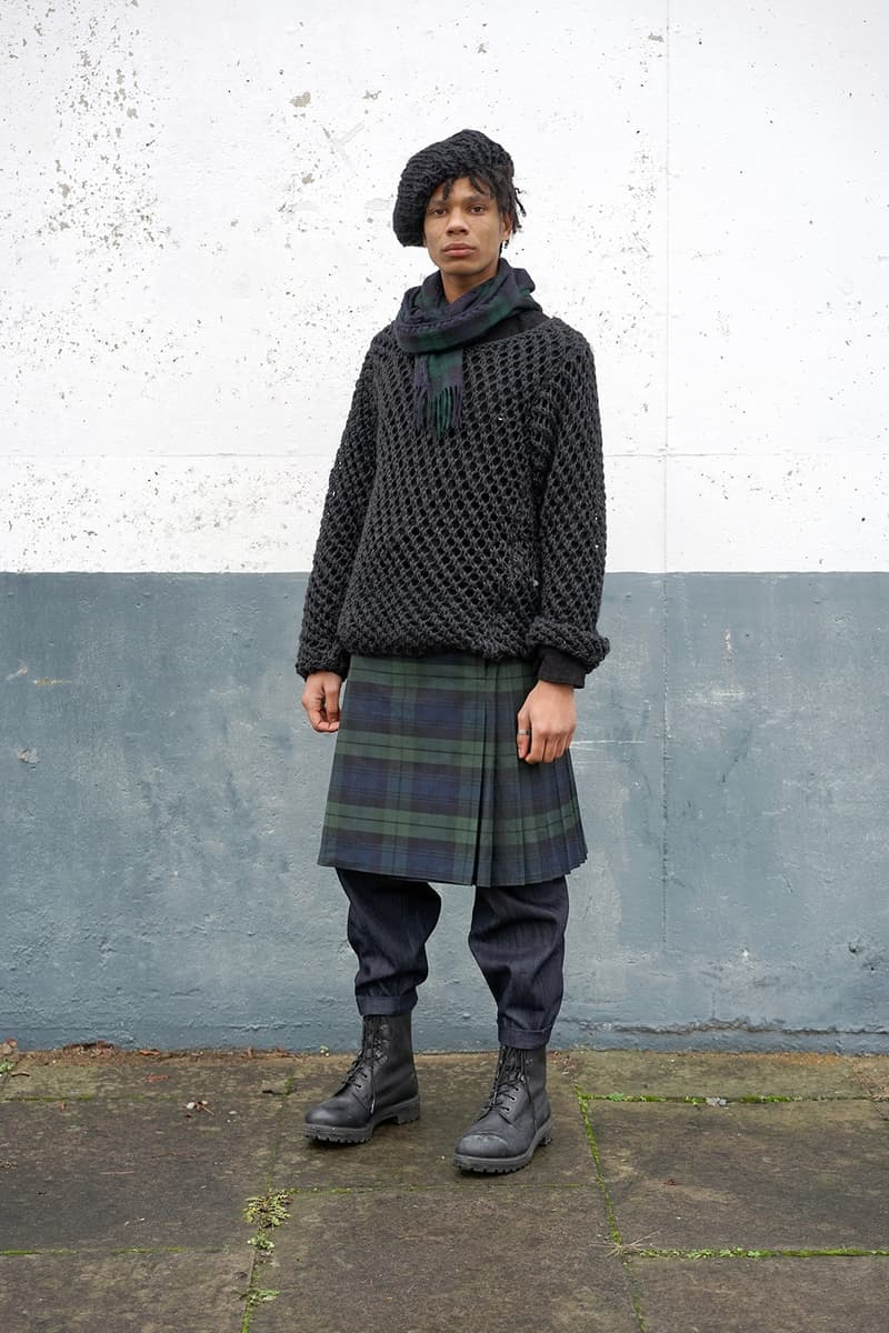 伝統的なスコットランド産の素材を使用した Nicholas Daley 2017年秋冬コレクション “Blackwatch” black blackwatch scottish kilt