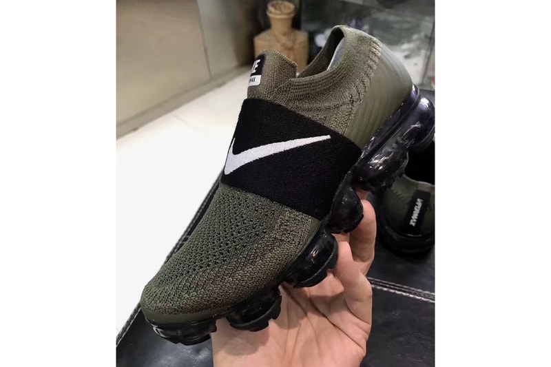 Nike Air VaporMax から早くもレースレスモデルが登場？ レース有り派？or 無し派？ カーキ ブラック