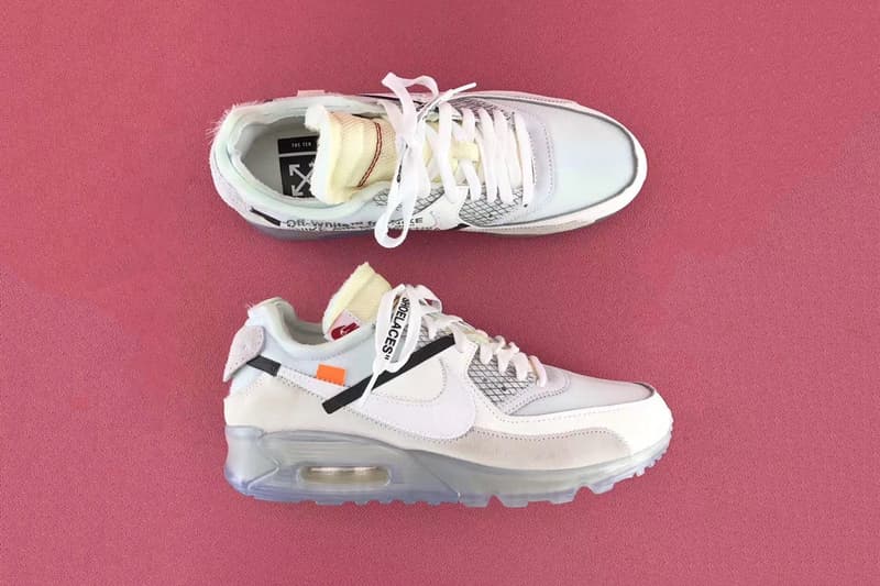 Off-White™ x Nike Air Max 90 の新しいアングル別写真をご紹介