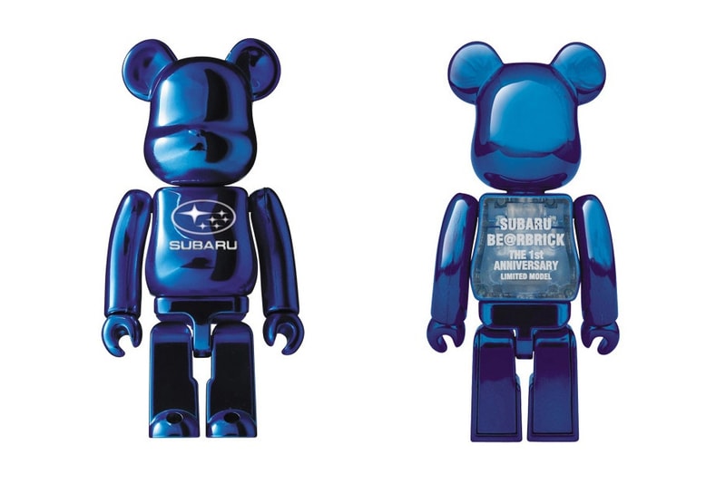MEDICOM TOYS 日本自動車メーカー SUBARU 数量限定 BE@RBRICK ブルー クリア メッキ