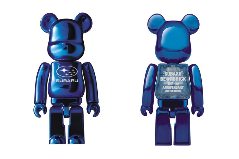 MEDICOM TOYS 日本自動車メーカー  SUBARU  数量限定 BE@RBRICK ブルー クリア メッキ