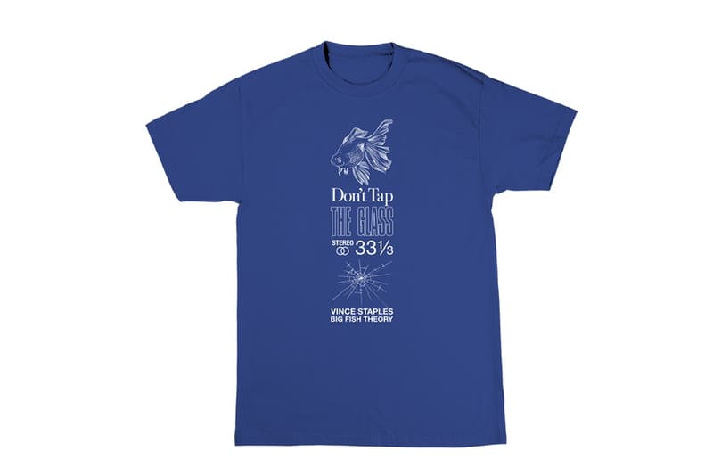 Vince Staples が『Big Fish Theory』のマーチャンダイズを発売 Don’t tap the glass.（ガラスを叩かないで下さい） 金魚 ブラック ホワイト ブルー オレンジ