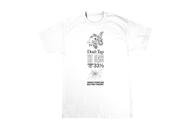 Vince Staples が『Big Fish Theory』のマーチャンダイズを発売 Don’t tap the glass.(ガラスを叩かないで下さい) 金魚 ブラック ホワイト ブルー オレンジ