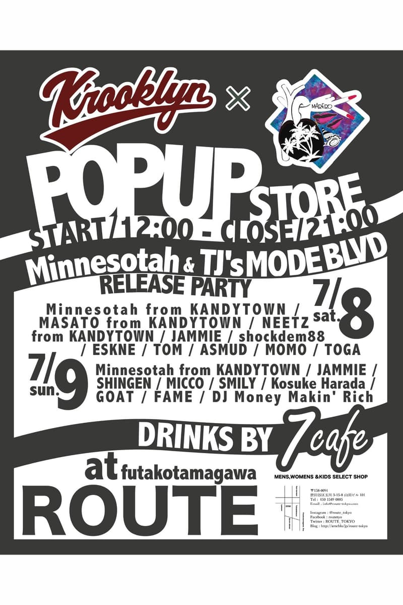 東京の新鋭ストリートレーベル K’rooklyn が二度目のポップアップ開催をアナウンス Minnesotahの1stアルバムのリリースパーティーを兼ね、KANDYTOWNからMASATOやNEETZもDJとして参戦