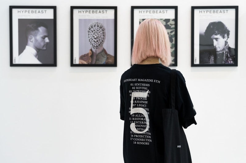 HYPEBEAST Magazine 5周年記念パーティーをプレイバック バックナンバーのカバーデザインとともに、かつて収録したアーカイブフォトを展示