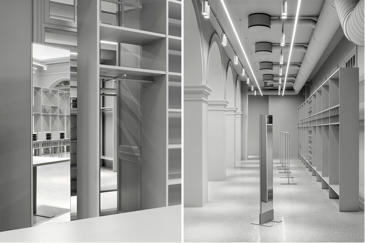 H&M の新レーベル ARKET の新店舗はミニマルを極めたクリーンな空間 北欧の美学を色濃く反映させた店内のインテリアは同ブランドのデザイナー本人がデザイン  エイチ アンド エム アーケット 建築