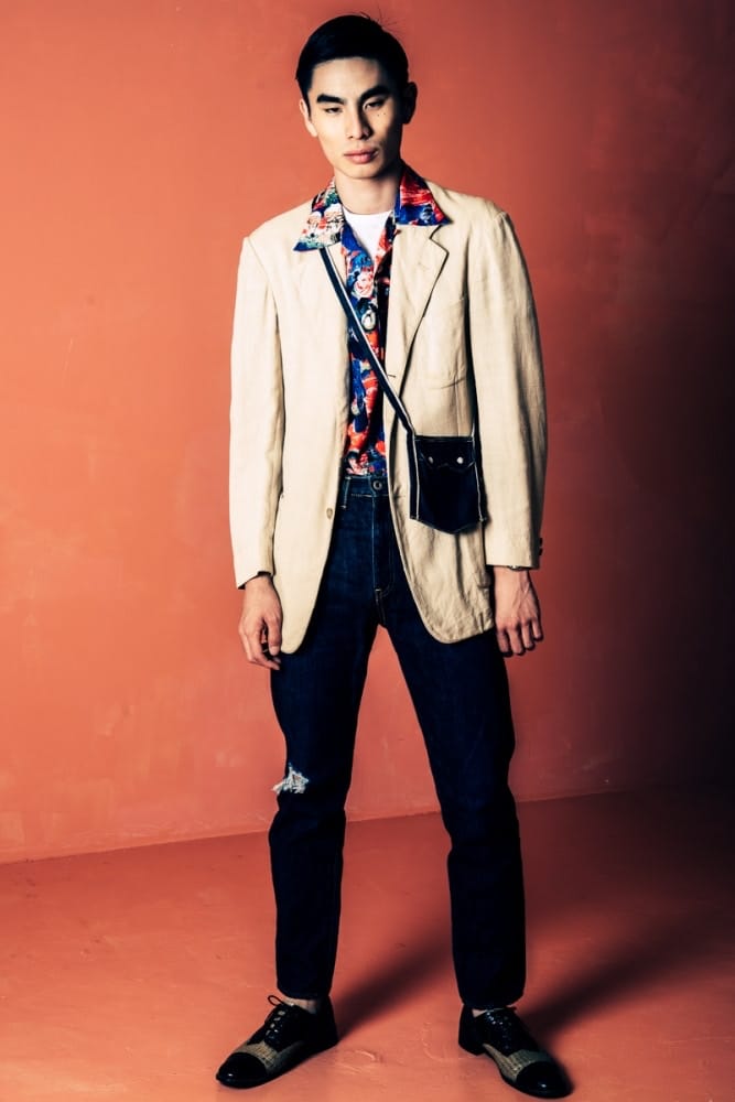 KAPITAL KOUNTRY remake リメイク レーヨンシルク アロハシャツ オルテガ L ベージュ オレンジ キャピタルカントリー 5-0902S 269324