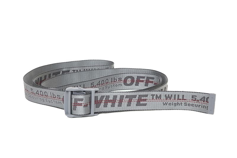 Off-White™ のインダストリアルベルトが新色を携えてオンラインストアに再入荷 全4種類を追加。中には端から端までクリスタルを埋め込んだリュクスなものも Industrial Belt イエロー ブラック グリーン ブルー