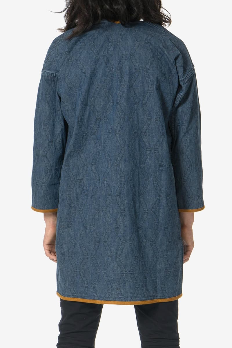 竹のモチーフを刺繍した visvim の Sanjuro Coat Bamboo Indigo が登場 ビズビム 三十郎 着物 ジャケット 藍色 コットン リネン