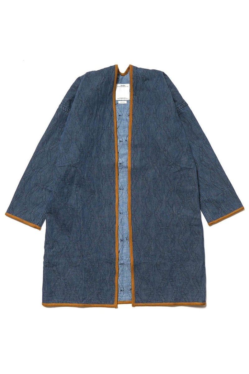 竹のモチーフを刺繍した visvim の Sanjuro Coat Bamboo Indigo が登場 ビズビム 三十郎 着物 ジャケット 藍色 コットン リネン
