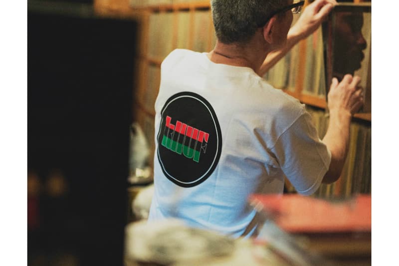 渋谷 レコードバー JBS マスター HUF カプセルコレクション “KHUF” Tシャツ キャップ エプロン 灰皿 トートバッグ