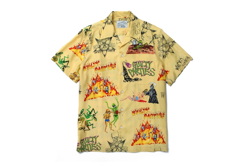 PARADISE TOKYO の二周年を記念する WACKO MARIA x Neckface コラボコレクション 旗艦店で開催されるNeckfaceの個展初日は本人も来店するアニバーサリーイベントを開催 シャツ フーディ スカジャン 花火 ネックフェイス