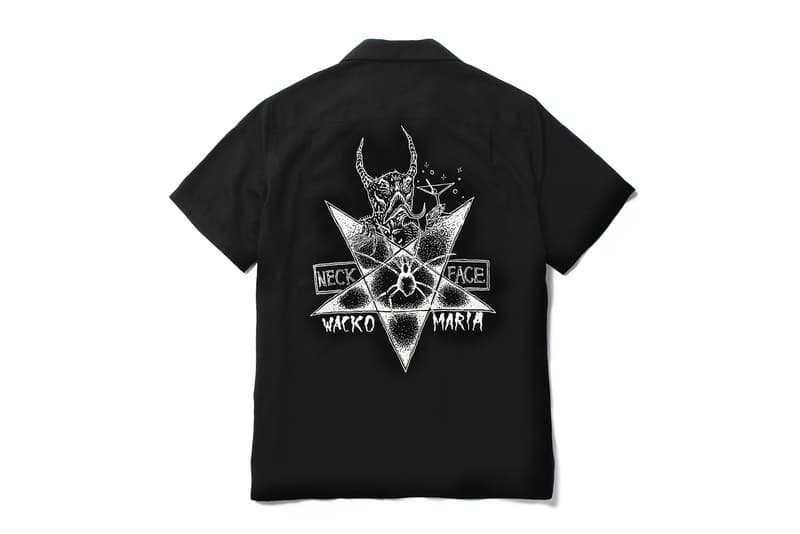 PARADISE TOKYO の二周年を記念する WACKO MARIA x Neckface コラボコレクション 旗艦店で開催されるNeckfaceの個展初日は本人も来店するアニバーサリーイベントを開催 シャツ フーディ スカジャン 花火 ネックフェイス