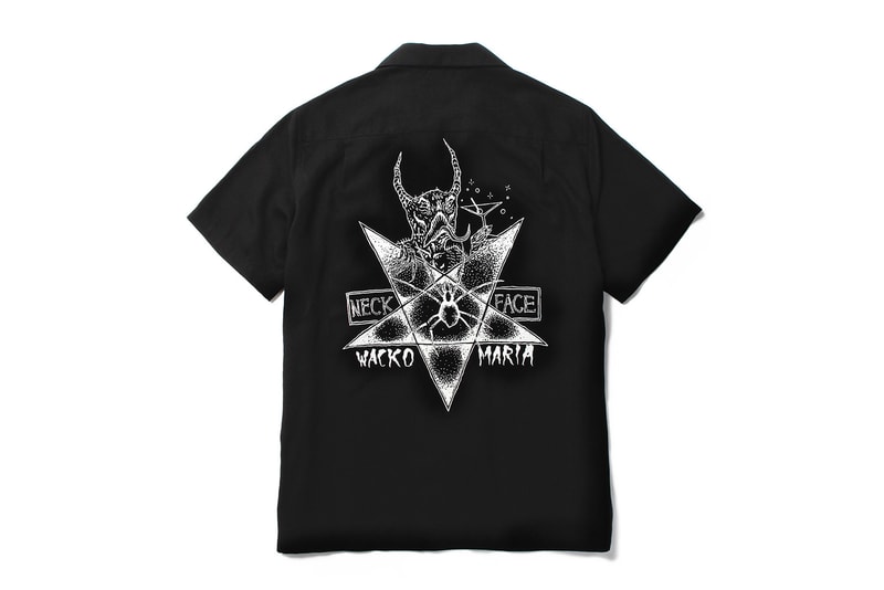 PARADISE TOKYO の二周年を記念する WACKO MARIA x Neckface コラボコレクション 旗艦店で開催されるNeckfaceの個展初日は本人も来店するアニバーサリーイベントを開催 シャツ フーディ スカジャン 花火 ネックフェイス