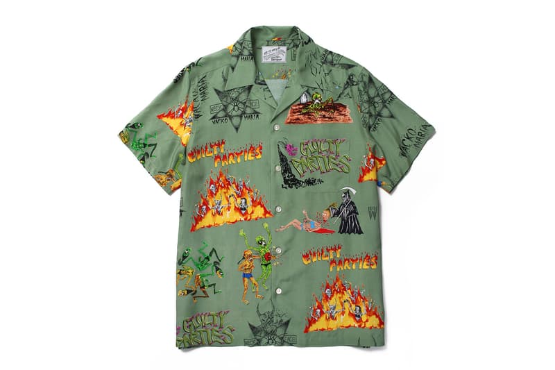 PARADISE TOKYO の二周年を記念する WACKO MARIA x Neckface コラボコレクション 旗艦店で開催されるNeckfaceの個展初日は本人も来店するアニバーサリーイベントを開催 シャツ フーディ スカジャン 花火 ネックフェイス