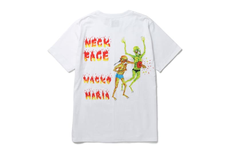 PARADISE TOKYO の二周年を記念する WACKO MARIA x Neckface コラボコレクション 旗艦店で開催されるNeckfaceの個展初日は本人も来店するアニバーサリーイベントを開催 シャツ フーディ スカジャン 花火 ネックフェイス