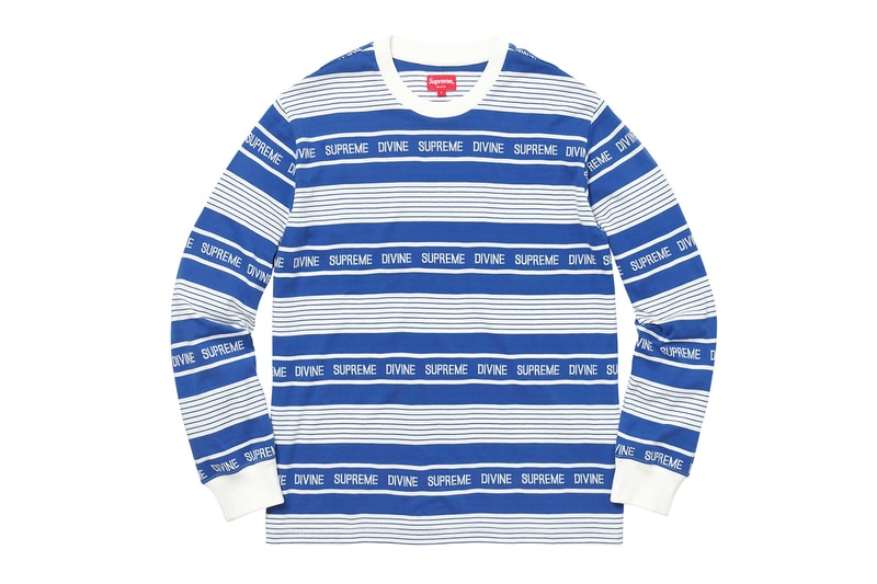 Supreme 2017年秋冬コレクション トップス 注目のベロア素材を採用したピースやスポーツタイプのウェアが色鮮やかな配色でラインアップ ワークシャツ カウチン ニット ポロシャツ フットボールシャツ ロングスリーブ 長袖 シュプリーム