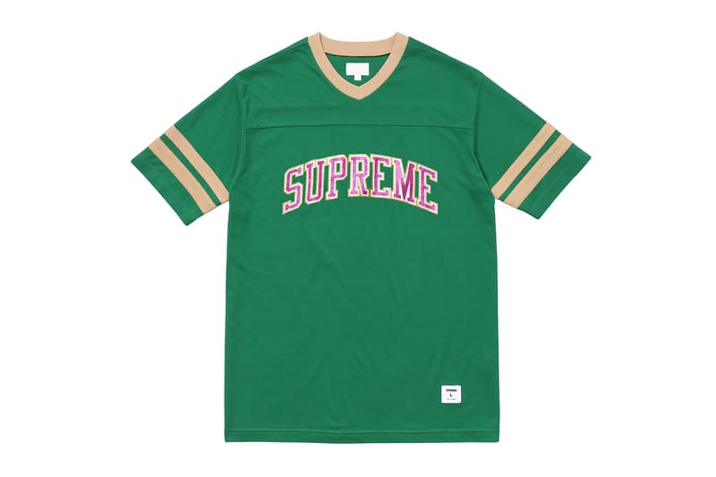 Supreme 2017年秋冬コレクション トップス 注目のベロア素材を採用したピースやスポーツタイプのウェアが色鮮やかな配色でラインアップ ワークシャツ カウチン ニット ポロシャツ フットボールシャツ ロングスリーブ 長袖 シュプリーム