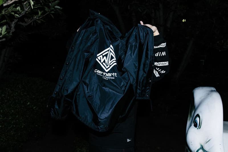 Carhartt WIP x ストリート御用達のデザイン事務所 mo’design のコラボカプセル 「好き嫌いにかかわらず、歴史は繰り返す」など、強いメッセージを込めたグラフィカルなアイテムが揃う Tシャツ ロングスリーブ コーチジャケット フーディ パーカ