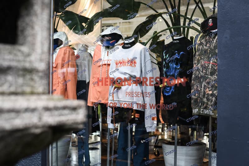 Heron Preston “For You, The World” インストア ローンチ イベント GR8 店内 外観 初公開 アウター フーディ Tシャツ