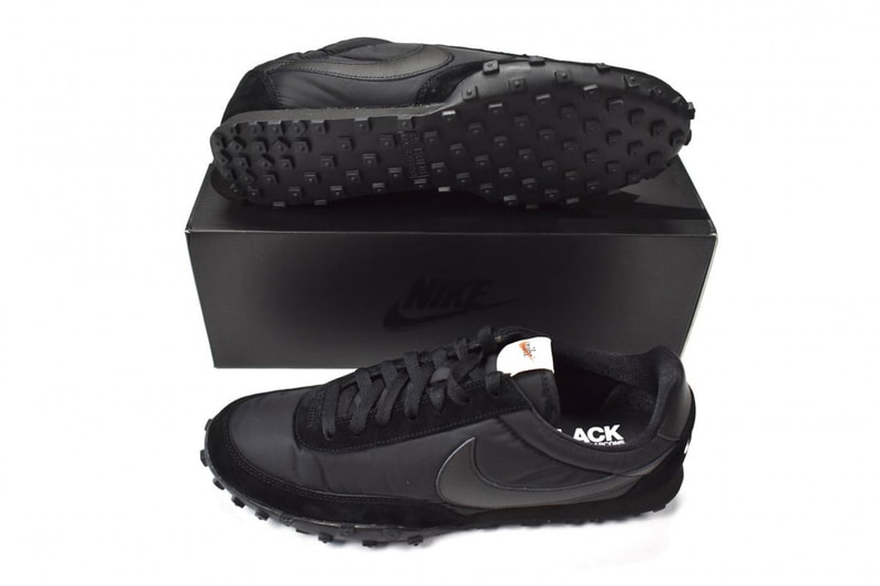 BLACK COMME des GARÇONS x Nike から漆黒の Waffle Racer がリリース 〈Nike〉のランニングカテゴリーが誇る伝統の一足がオールブラックになって登場