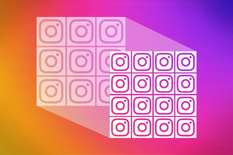 Instagram のグリッドが 3×3 から 4×4 に変更される？ 慣れ親しだ3分割グリッド変更の可能性に多方面から現状維持を求める声が インスタグラム