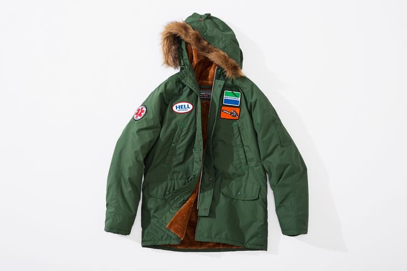 Supreme x HYSTERIC GLAMOUR コラボコレクション アイテム一覧 互いにカルチャーへと深く精通する両者の世界観を色濃く反映したアパレル&アクセサリーをまとめてチェック コート フーディ Tシャツ ワークシャツ キャップ ビーニー ニット帽 クッション 布団 ベルト